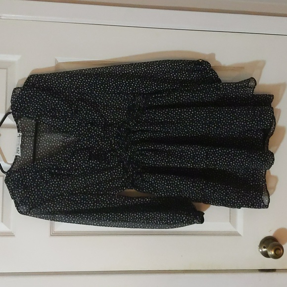 ZARA POLKA DOT PRINT DRESS - Picture 3 of 6